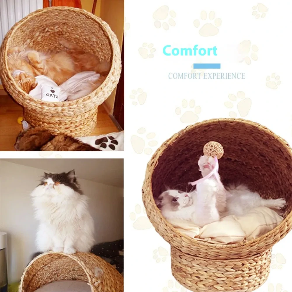 Simple Home Summer Rattan Cat Nest
