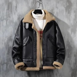 Fashion Single-layer Fleece-lined Padded Jacket Lamb Wool Coat