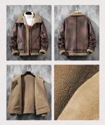 Fashion Single-layer Fleece-lined Padded Jacket Lamb Wool Coat