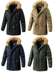 Detachable Leisure Washed-out  Coat Winter Jacket