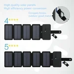 Monocrystalline Silicon Portable Folding Solar Charging Version