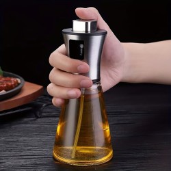 304 Stainless Steel Oil Spray Bottle - Pressurized Spray Glass Oil Spray Pot for Kitchen, Olive, Edible Oil, Barbecue - Ideal for Restaurants and Special Occasions like Eid Al-Adha Mubarak