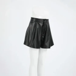 Simple Fashion Leather Shorts Niche High Waist