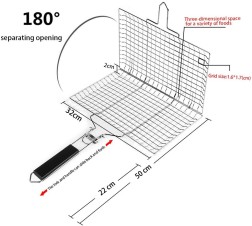 Stainless Steel Barbecue Grill Net with Handle -