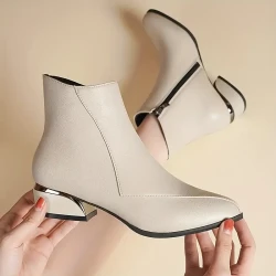 Stylish Low-Heeled Ankle Boots for Women