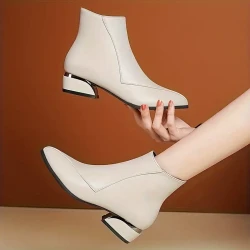 Stylish Low-Heeled Ankle Boots for Women