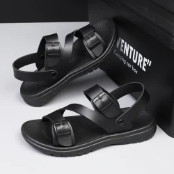 Summer New Sandals Men's Daily Beach Shoes Men's Casual Driving Soft Bottom Non-slip Sandals Breathable