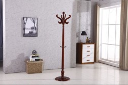 Elegant Wooden Coat Rack Stand - Freestanding Clothes Hanger