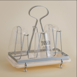 Stainless Steel Glass Drying Rack with Drip Tray