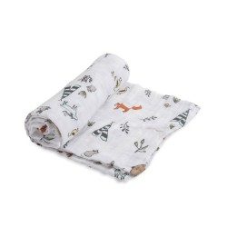 Single Cotton Muslin Swaddle | Forest Friends