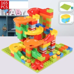 City Race Run DIY Small Block Funnel Slide Building Set