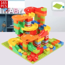 City Race Run DIY Small Block Funnel Slide Building Set