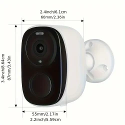 Wireless 2K Outdoor Security Camera - Battery-Powered, AI Detection, Color Night Vision