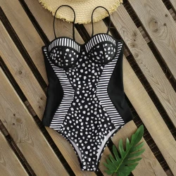 High waist one-piece swimsuit