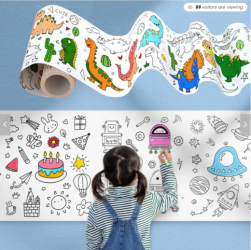 Children's colouring drawing roll sticker