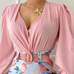 Floral Print Long Sleeve Blazer and Shorts Set