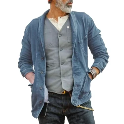 Men's Retro Suit Denim Jacket