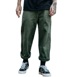 Men's Solid Loose Straight Casual Cargo Pants