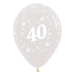 Balloons Age 30 Jewel Crystal Clear  - Pack of 25