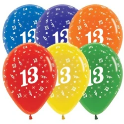 Balloons Age 13 Jewel Crystal Assortment  - Pack of 25