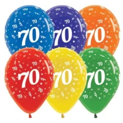 Balloons Age 70 Jewel Crystal Assortment  - Pack of 25