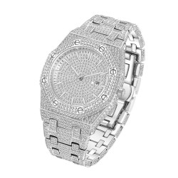 Glitz & Glamour Hip Hop Diamond Quartz Watch