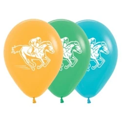 30cm Horse Racing Mango, Jade Green & Caribbean Blue - Pack of 25