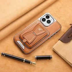 Luxurious Leather Magnetic iPhone Case with Removal Card Holder