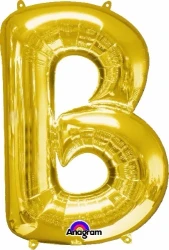 Letter B Gold 86cm Helium Saver