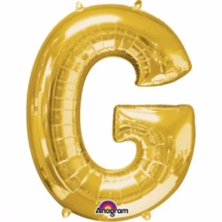 Letter G Gold Megaloon 40cm Foil Balloon