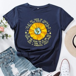 European & American Style Loose Round Neck Tee