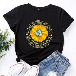 European & American Style Loose Round Neck Tee