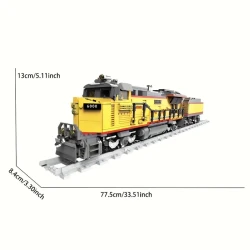 1162pcs Retro Train Building Blocks Set - Movable Model with Durable ABS Construction