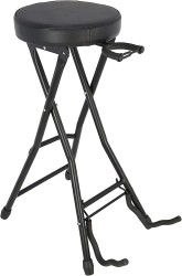 Folding Guitar Stool with Integrated Stand – Portable Musician's Seat