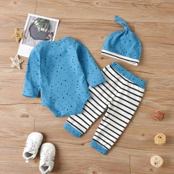 Kids' Long Sleeve Polka Dot Hooded Set