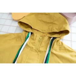 Loose Hooded Zippered Jacket