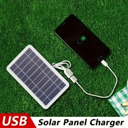 1pc Solar Portable Charging Panel Outdoor Waterproof Solar