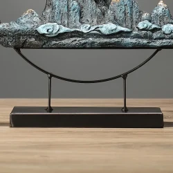 Resin & Cast Iron Mountain Landscape Ornament