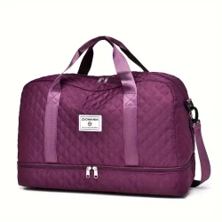 Ultra-Lightweight Large Capacity Argyle Travel Duffle Bag