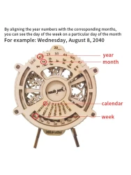 3D Wooden Puzzle Perpetual Calendar