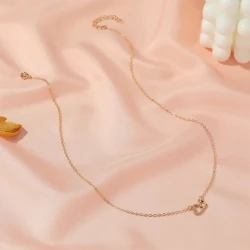 Love Necklace Temperament Double Peach Heart