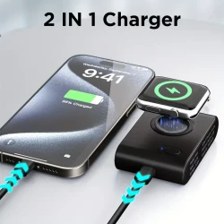 2000mAh Magnetic Keychain Watch Charger - Ultra-Compact Portable Emergency Mini Power Bank