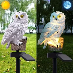 Solar-Powered Owl Garden Light - LED Lawn Lamp for Outdoor Decor