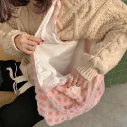 Waffle Flannel Minimalist Tote Bag