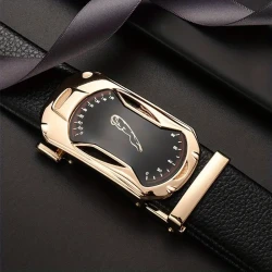 Fashion Luxury Men's Automatic Buckle Business Casual Leather Belt