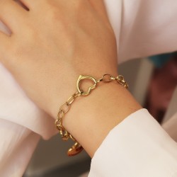 Golden Heartbeat Bracelet