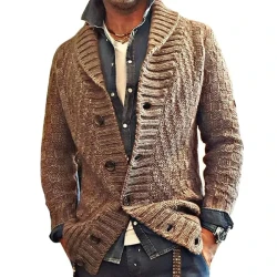 Lapel Knit Cardigan Jacket