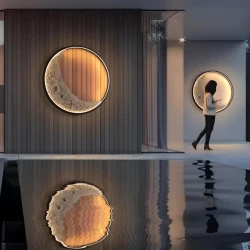 3D Moon Wall Lamp - Waterproof Indoor & Outdoor Decorative Light