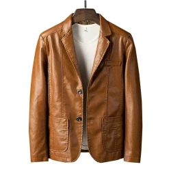 Vintage Motorcycle Leather Blazer