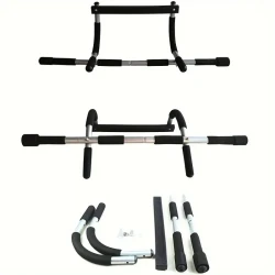 Pull Up Bar for Doorway, Heavy Duty Total Upper Body Workout Bar Fitness Tools for Home Gym Black